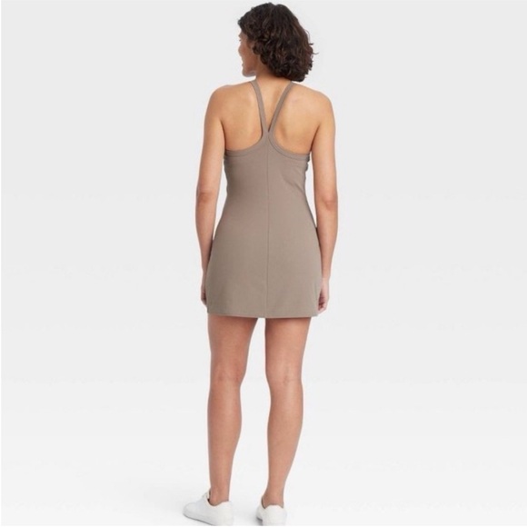 All in Motion Taupe Fine Rib Slim Dress Women's Size Large - Picture 3 of 7